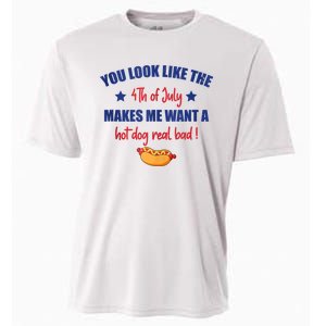 You Look Like 4th Of July Makes Me Want A Hot Dog Real Bad Cooling Performance Crew T-Shirt