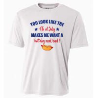 You Look Like 4th Of July Makes Me Want A Hot Dog Real Bad Cooling Performance Crew T-Shirt