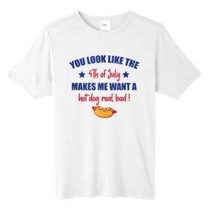 You Look Like 4th Of July Makes Me Want A Hot Dog Real Bad Tall Fusion ChromaSoft Performance T-Shirt