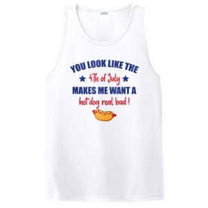 You Look Like 4th Of July Makes Me Want A Hot Dog Real Bad PosiCharge Competitor Tank