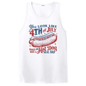 You Look Like 4th Of July Makes Me Want A Hotdog Real Bad PosiCharge Competitor Tank