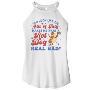 You Look Like The Fouth Of July Makes Me Want A Hot Dog Real Bad Women's Perfect Tri Rocker Tank