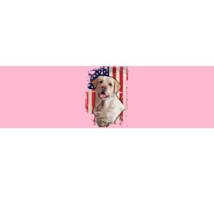 Yellow Labrador Labs Patriotic American Flag Dog 4th Of July Bumper Sticker