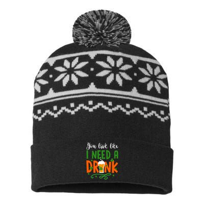 You Look Like I Need A Drink USA-Made Snowflake Beanie