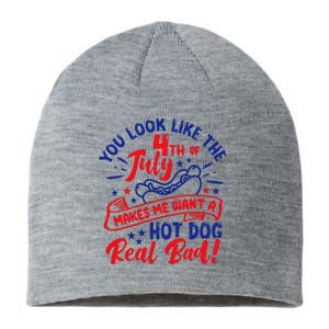 You Look Like 4th Of July Makes Me Want A Hot Dog Real Bad Sustainable Beanie