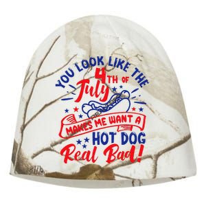 You Look Like 4th Of July Makes Me Want A Hot Dog Real Bad Kati - Camo Knit Beanie