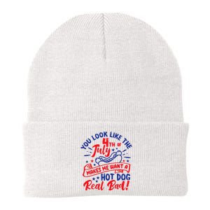 You Look Like 4th Of July Makes Me Want A Hot Dog Real Bad Knit Cap Winter Beanie