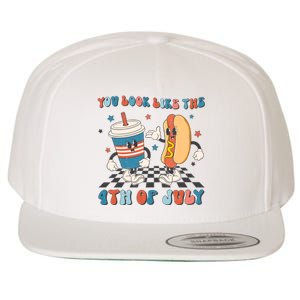 You Look Like The 4th Of July Makes Me Want A Hot Dog Gift Wool Snapback Cap