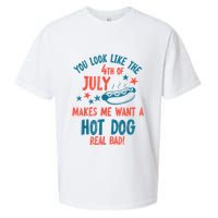 You Look Like 4th Of July Makes Me Want A Hot Dog Real Bad Sueded Cloud Jersey T-Shirt