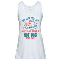 You Look Like 4th Of July Makes Me Want A Hot Dog Real Bad Ladies Essential Flowy Tank
