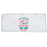 You Look Like 4th Of July Makes Me Want A Hot Dog Real Bad Large Microfiber Waffle Golf Towel