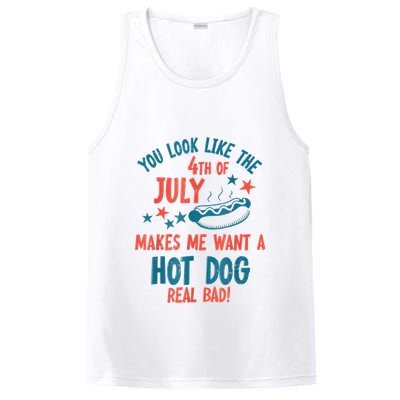 You Look Like 4th Of July Makes Me Want A Hot Dog Real Bad PosiCharge Competitor Tank