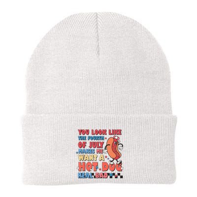 You Look Like 4th Of July Makes Me Want A Hot Dog Real Bad Beanie