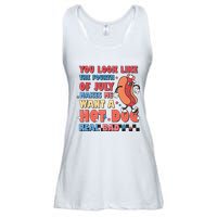 You Look Like 4th Of July Makes Me Want A Hot Dog Real Bad Ladies Essential Flowy Tank