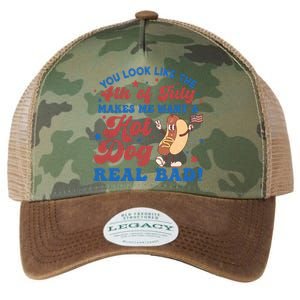 You Look Like The 4th Of July Makes Me Want A Hotdog Real Bad America Legacy Tie Dye Trucker Hat