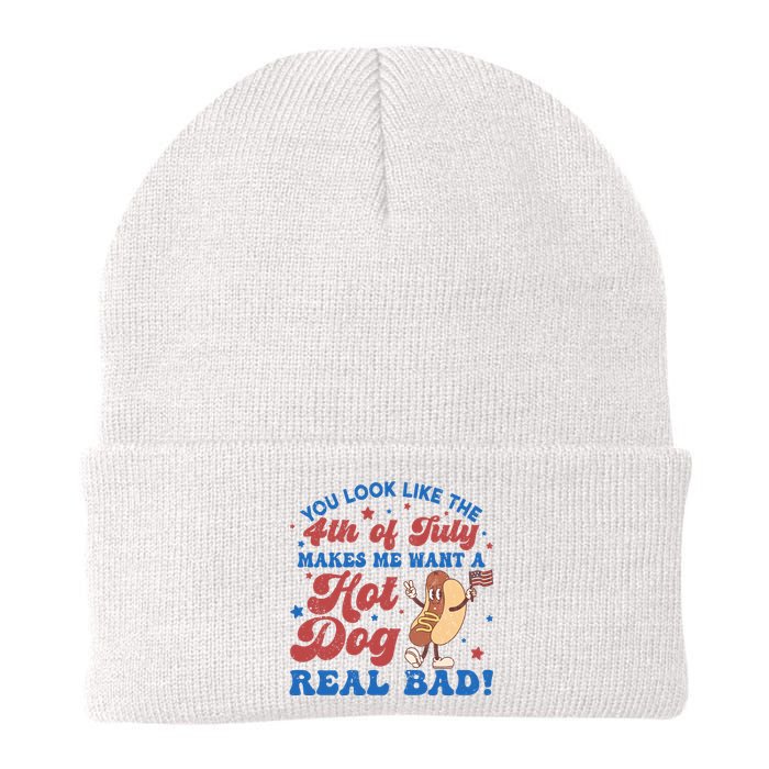 You Look Like The 4th Of July Makes Me Want A Hotdog Real Bad America Knit Cap Winter Beanie