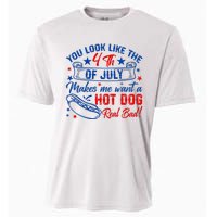 You Look Like 4th Of July Makes Me Want A Hot Dogs Real Bad Cooling Performance Crew T-Shirt