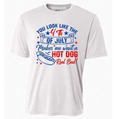 You Look Like 4th Of July Makes Me Want A Hot Dogs Real Bad Cooling Performance Crew T-Shirt