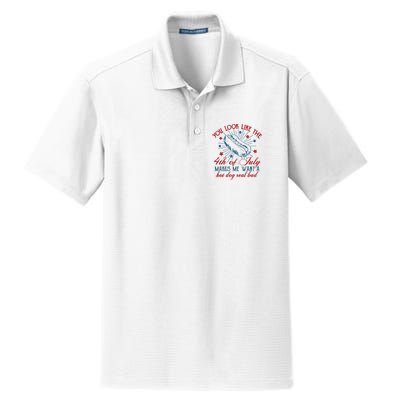 You Look Like The 4th Of July Makes Me Want A Hot Dog Real Bad Dry Zone Grid Polo