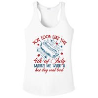 You Look Like The 4th Of July Makes Me Want A Hot Dog Real Bad Ladies PosiCharge Competitor Racerback Tank