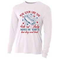 You Look Like The 4th Of July Makes Me Want A Hot Dog Real Bad Cooling Performance Long Sleeve Crew