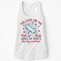 You Look Like The 4th Of July Makes Me Want A Hot Dog Real Bad Womens Tank Top