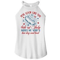 You Look Like The 4th Of July Makes Me Want A Hot Dog Real Bad Women's Perfect Tri Rocker Tank