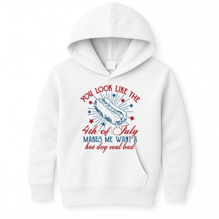 You Look Like The 4th Of July Makes Me Want A Hot Dog Real Bad Kids Hoodie