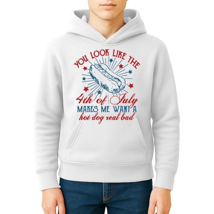 You Look Like The 4th Of July Makes Me Want A Hot Dog Real Bad Kids Hoodie