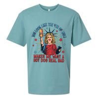 You Look Like The 4th Of July Makes Me Want Hot Dog Real Bad Sueded Cloud Jersey T-Shirt