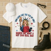You Look Like The 4th Of July Makes Me Want Hot Dog Real Bad Tall T-Shirt