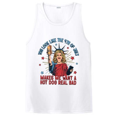 You Look Like The 4th Of July Makes Me Want Hot Dog Real Bad PosiCharge Competitor Tank