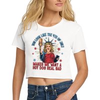 You Look Like The 4th Of July Makes Me Want Hot Dog Real Bad Crop Top