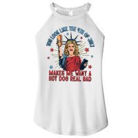 You Look Like The 4th Of July Makes Me Want Hot Dog Real Bad Women's Perfect Tri Rocker Tank