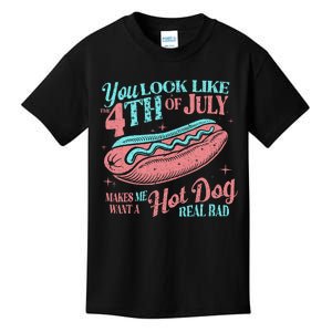 You Look Like The 4th Of July Hot Dog Women Merica Kids T-Shirt