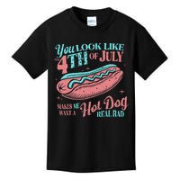 You Look Like The 4th Of July Hot Dog Women Merica Kids T-Shirt