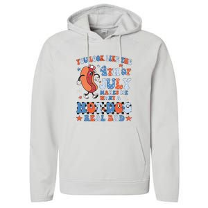 You Look Like 4th Of July Makes Me Want A Hot Dog Real Bad Performance Fleece Hoodie