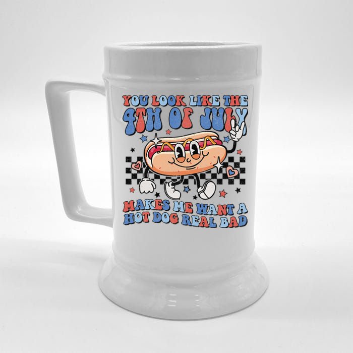 You Look Like The 4th Of July Makes Me Want A Hot Dog Beer Stein