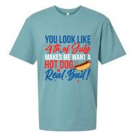You Look Like 4th Of July Makes Me Want A Hot Dog Real Bad Sueded Cloud Jersey T-Shirt