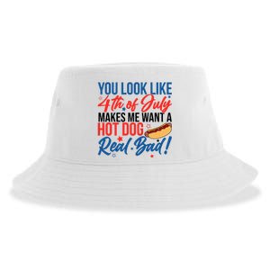 You Look Like 4th Of July Makes Me Want A Hot Dog Real Bad Sustainable Bucket Hat