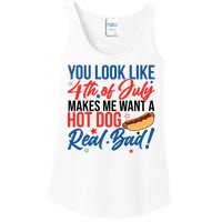 You Look Like 4th Of July Makes Me Want A Hot Dog Real Bad Ladies Essential Tank