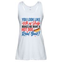 You Look Like 4th Of July Makes Me Want A Hot Dog Real Bad Ladies Essential Flowy Tank