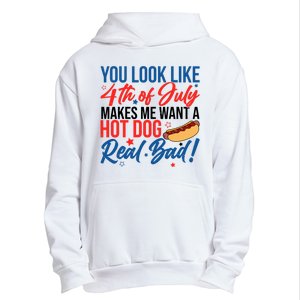 You Look Like 4th Of July Makes Me Want A Hot Dog Real Bad Urban Pullover Hoodie