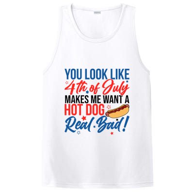 You Look Like 4th Of July Makes Me Want A Hot Dog Real Bad PosiCharge Competitor Tank