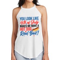 You Look Like 4th Of July Makes Me Want A Hot Dog Real Bad Women's Perfect Tri Rocker Tank