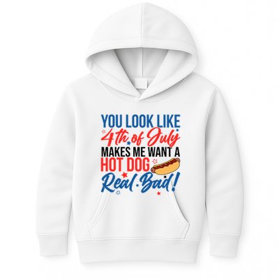 You Look Like 4th Of July Makes Me Want A Hot Dog Real Bad Kids Hoodie