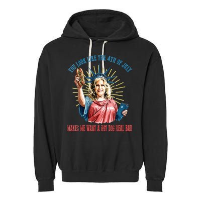 You Look Like The 4th Of July Hot Dog Wiener Garment-Dyed Fleece Hoodie