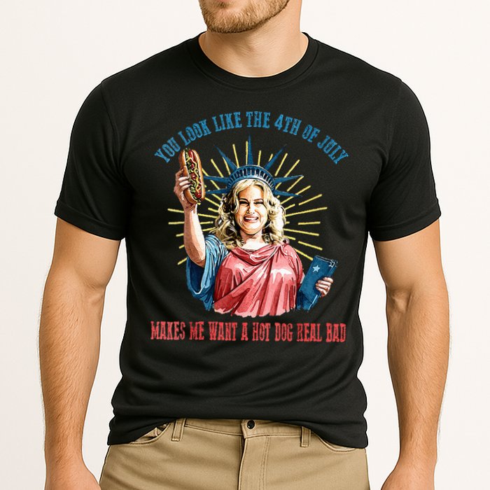 You Look Like The 4th Of July Hot Dog Wiener Cooling Performance Crew T-Shirt