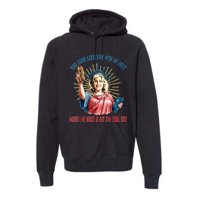 You Look Like The 4th Of July Hot Dog Wiener Premium Hoodie