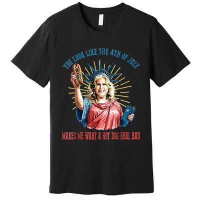 You Look Like The 4th Of July Hot Dog Wiener Premium T-Shirt